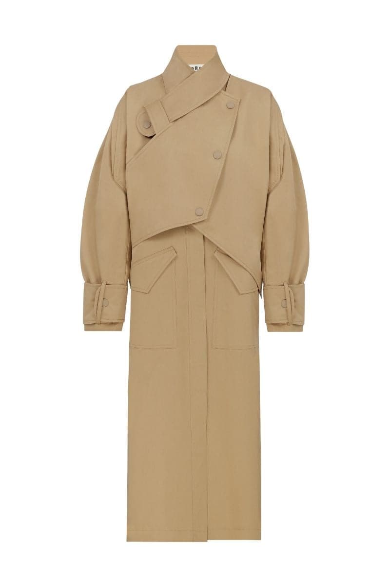 BEIGE GADGET TRENCH COAT | Coloreve | CULT MIA