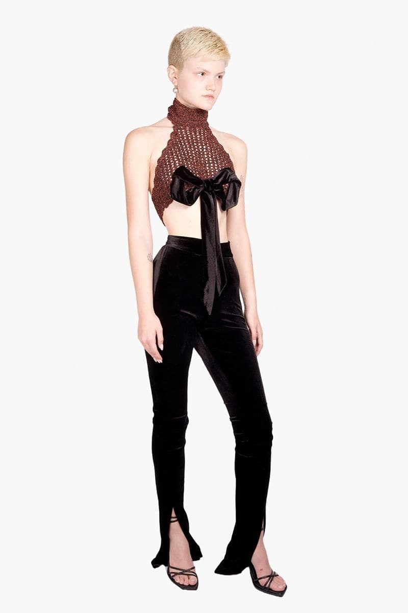 HALTER BOW CROCHET TOP | Compte Spain | CULT MIA