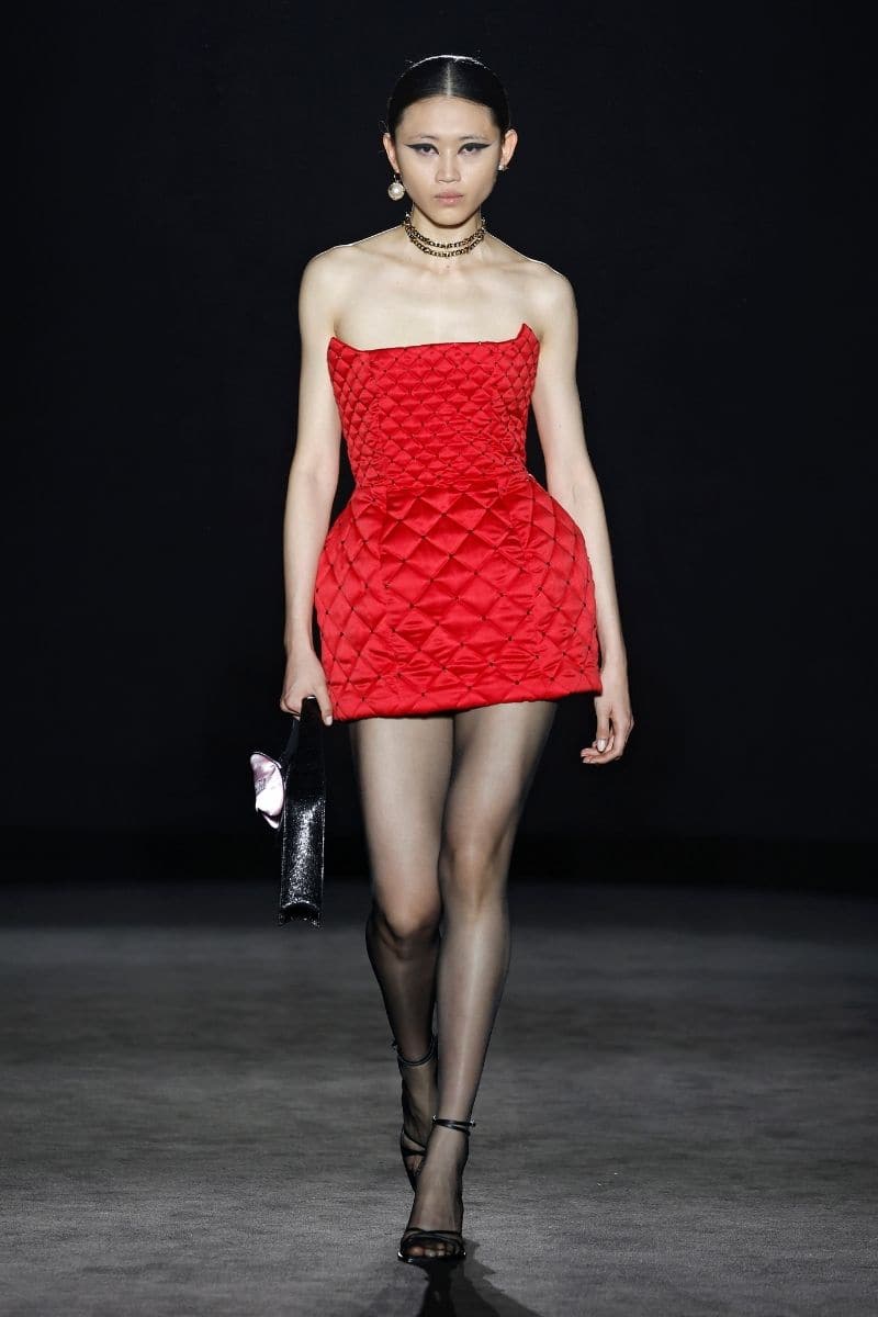 RED QUILTED MINI DRESS | Compte Spain | CULT MIA