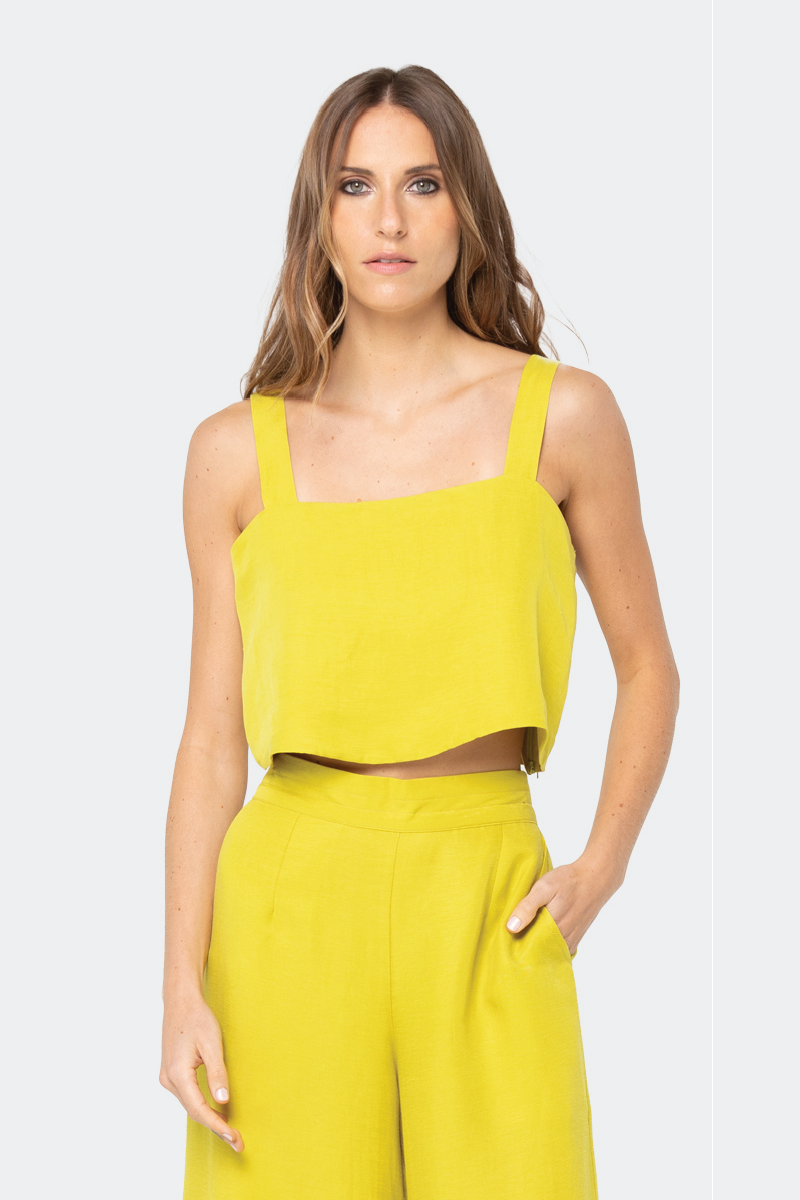 SERENGETI CITRON CROP TOP - CULT MIA