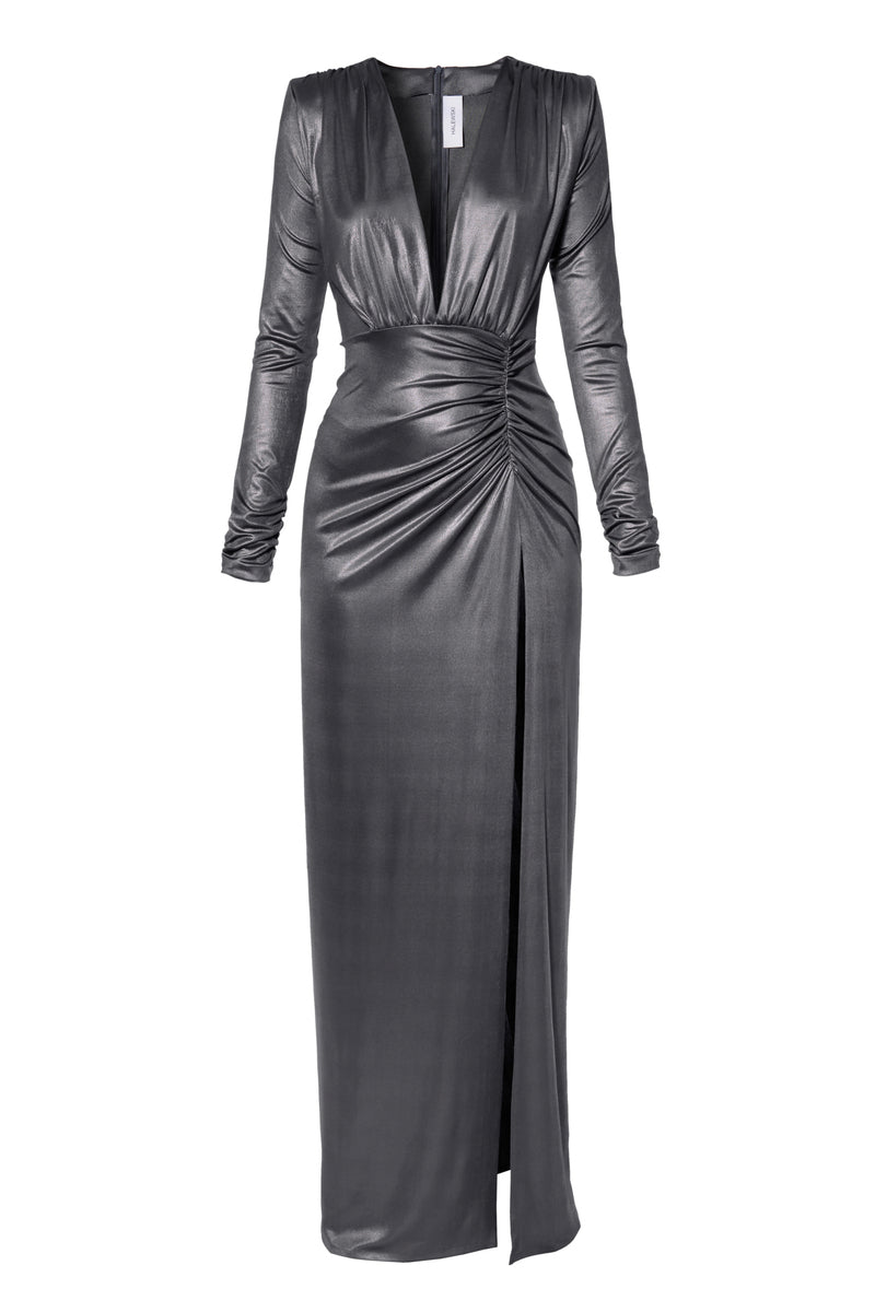 CLARISSA DRESS IN GREY PEARL - CULT MIA