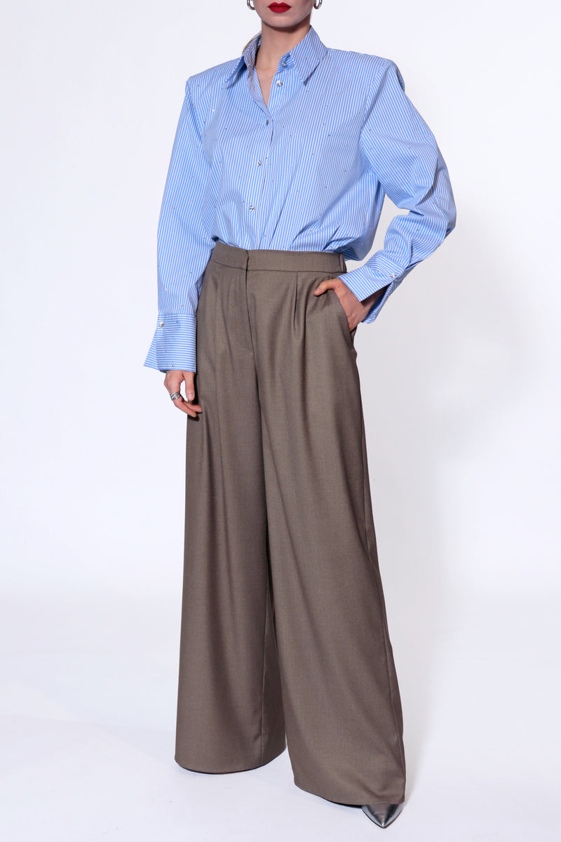 AGGI by Halewski Irma Blouse in light blue jets, stylish shirt with a relaxed fit and soft fabric, perfect for casual wear