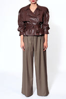 AGGI by Halewski Collins jacket in chocolate brown, stylish men's jacket with a sleek fit and classic design.