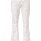 Off-white embroidered pants by AGGI by Halewski featuring detailed embroidery and a relaxed fit.