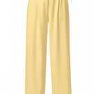 AGGI by HALEWSKI Omena Butter Yellow Pants, stylish casual pants with a relaxed fit and vibrant butter yellow color.