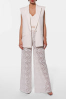 AGGI by Halewski Ursula Off White vest, stylish women's top with a sleek design, displayed on a neutral background.