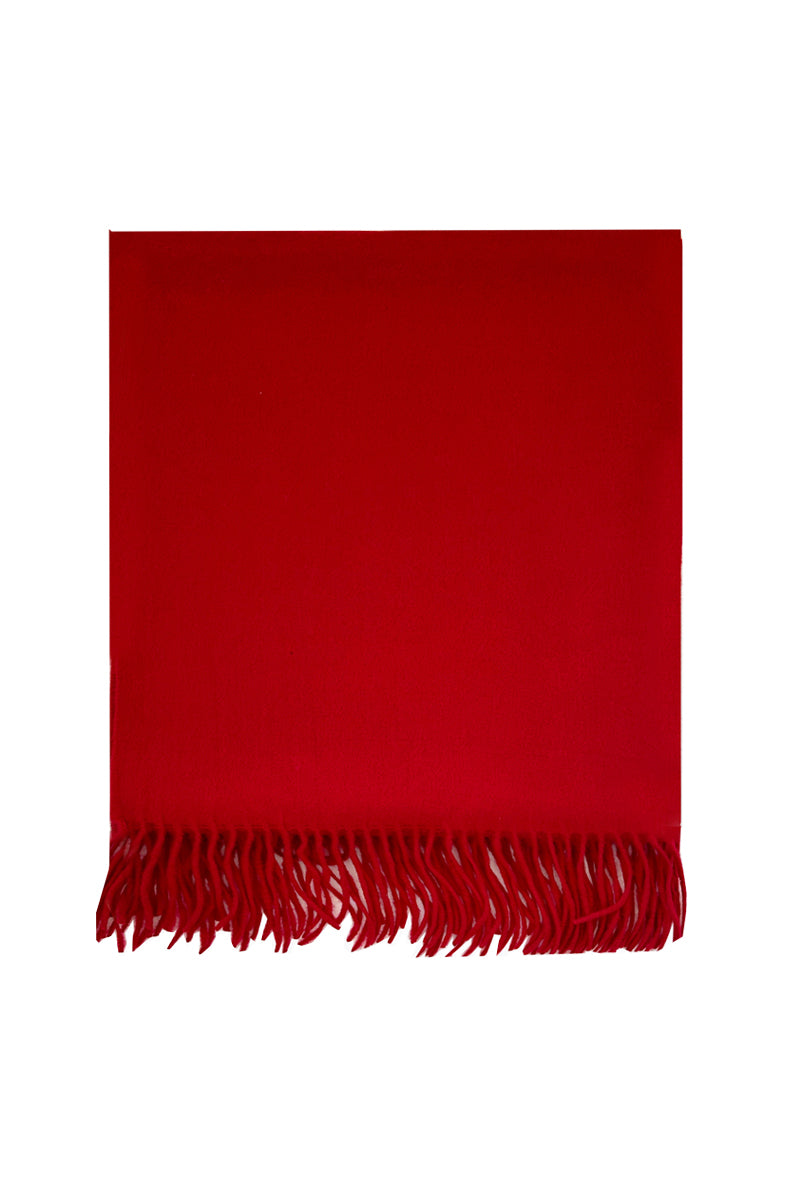 Aethera Serene Lambswool Shawl in crimson, soft and cozy scarf with elegant drape, perfect for stylish warmth and comfort.