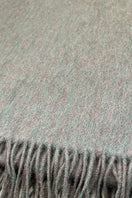 Aethera Serene Lambswool Shawl in celadon, soft and cozy scarf with a delicate woven texture, perfect for elegant layering.