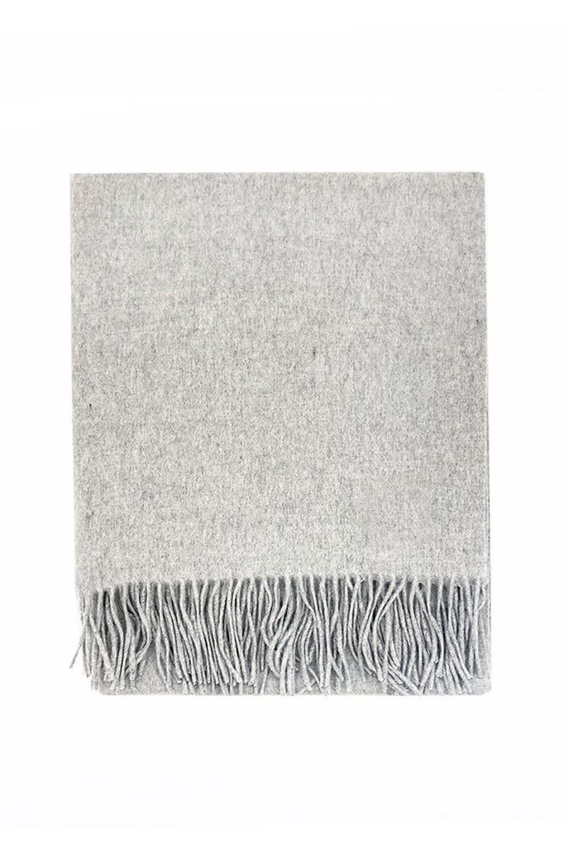 Aethera Helena cashmere shawl in marle, showcasing soft, cozy fabric with a stylish drape and versatile scarf design.