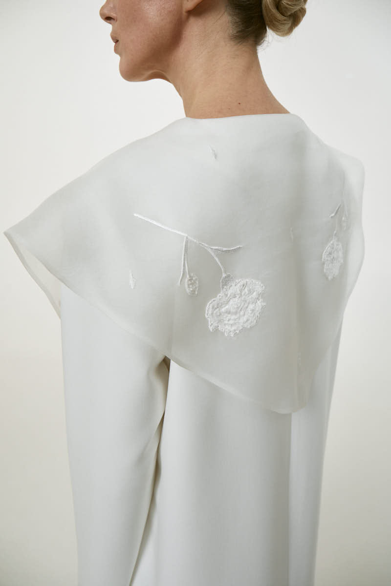 WHITE BLUEDOTTLE MIDI DRESS - CULT MIA