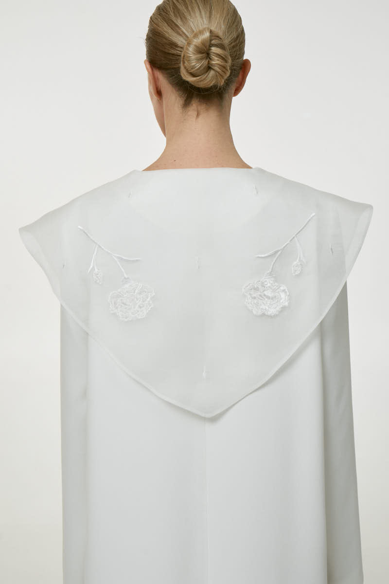 WHITE BLUEDOTTLE MIDI DRESS - CULT MIA