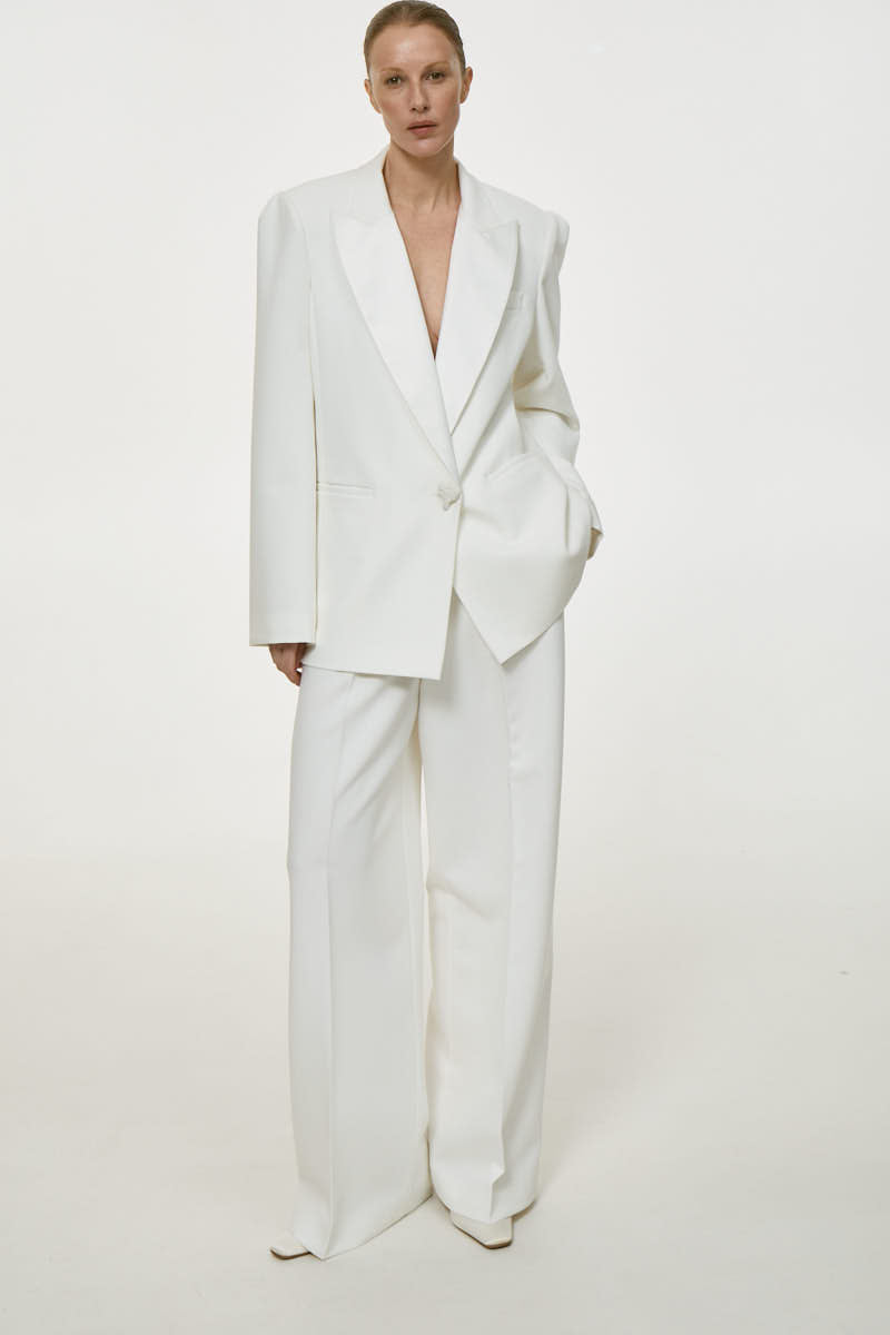 WHITE HIGHT-RISE WIDE LEG PANTS - CULT MIA