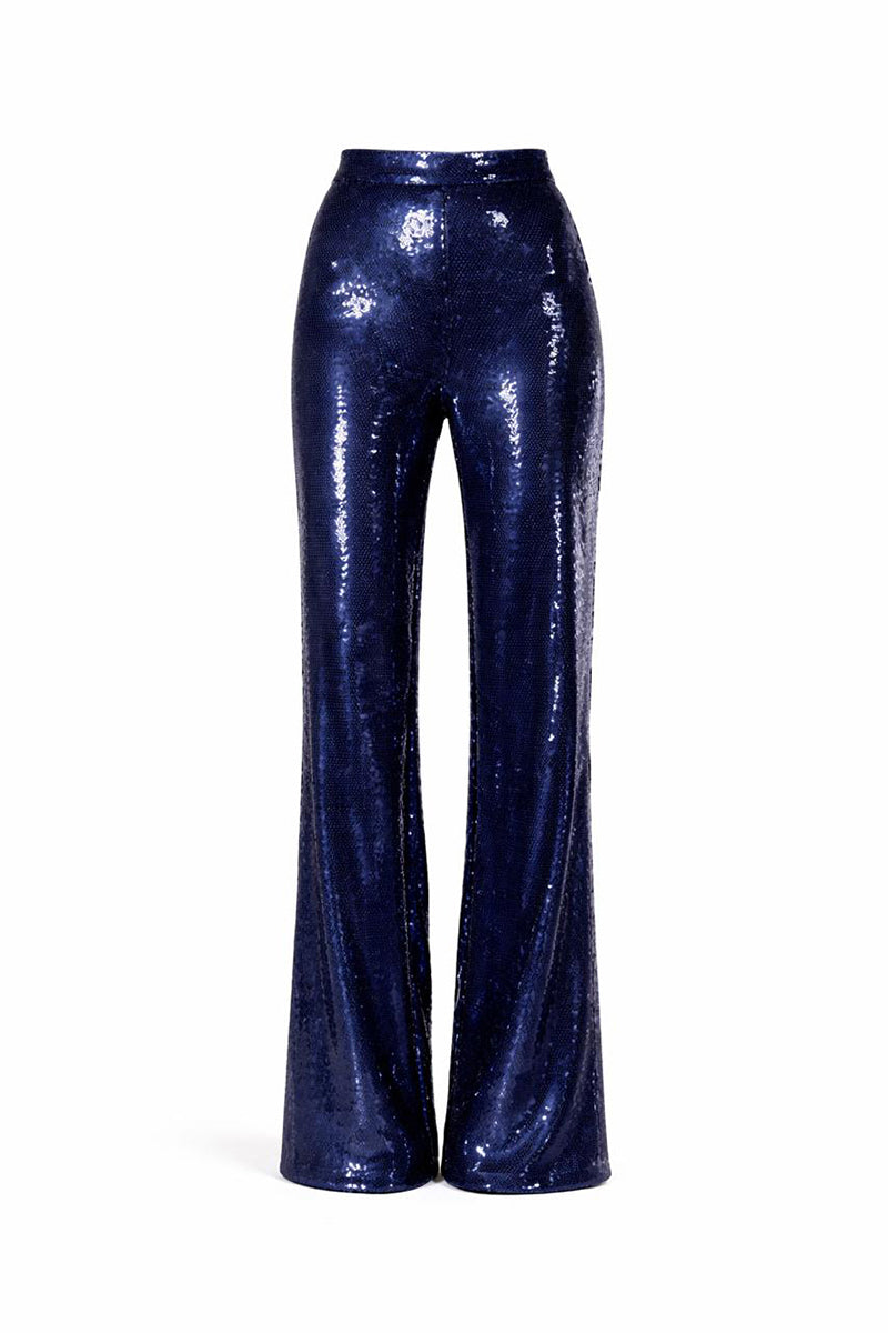 A pair of blue Zaya pants by Aquarel Studio, featuring a relaxed fit with a comfortable waistband and tapered legs.