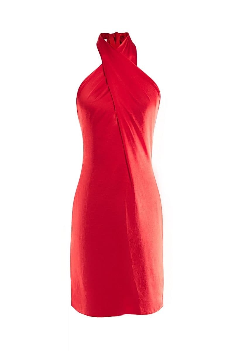 SHORT IVY CRISS CROSS MINI DRESS | Deme By Gabriella | CULT MIA
