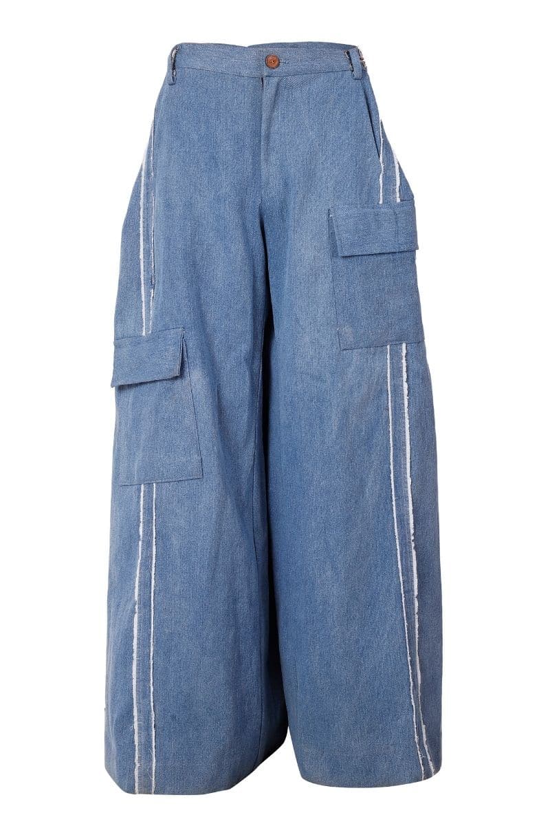 LOLA OVERSIZED DENIM BLAZER AND PANTS SET | Deme By Gabriella | CULT MIA