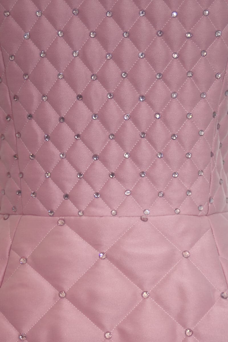 CULT MIA X COMPTE SPAIN QUILTED MINI DRESS IN PINK - CULT MIA