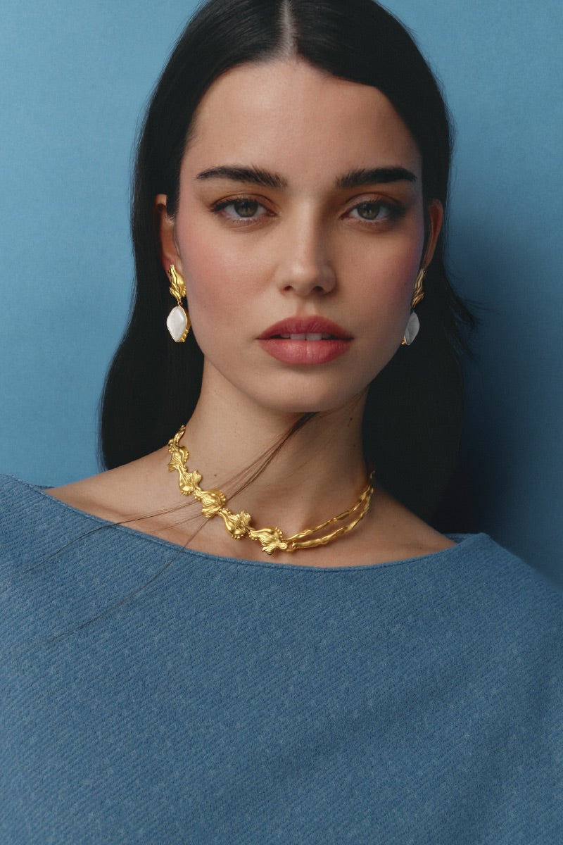 DOS AMORES NECKLACE IN GOLD - CULT MIA