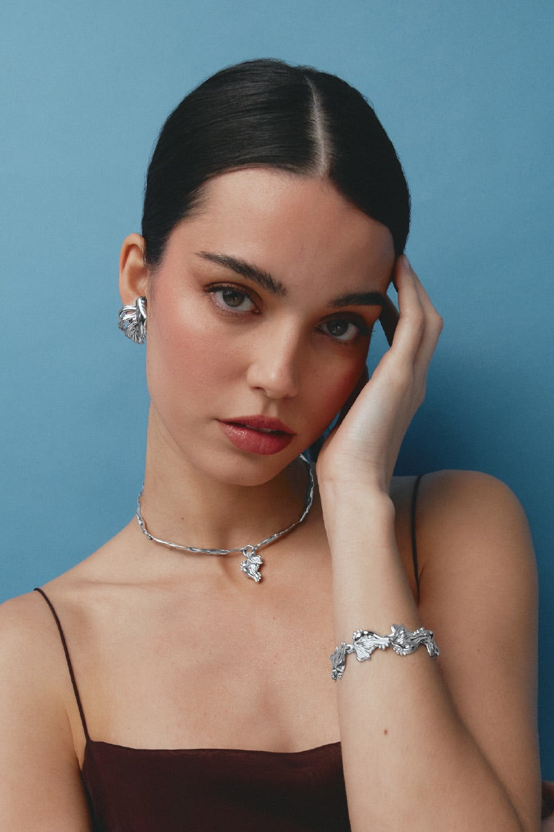 DOS AMORES NECKLACE IN SILVER - CULT MIA