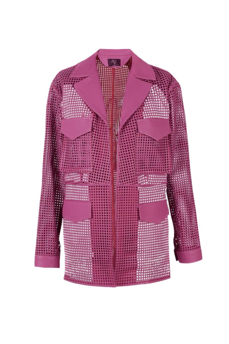 PURPLE EBONY LEATHER JACKET | Double A | CULT MIA