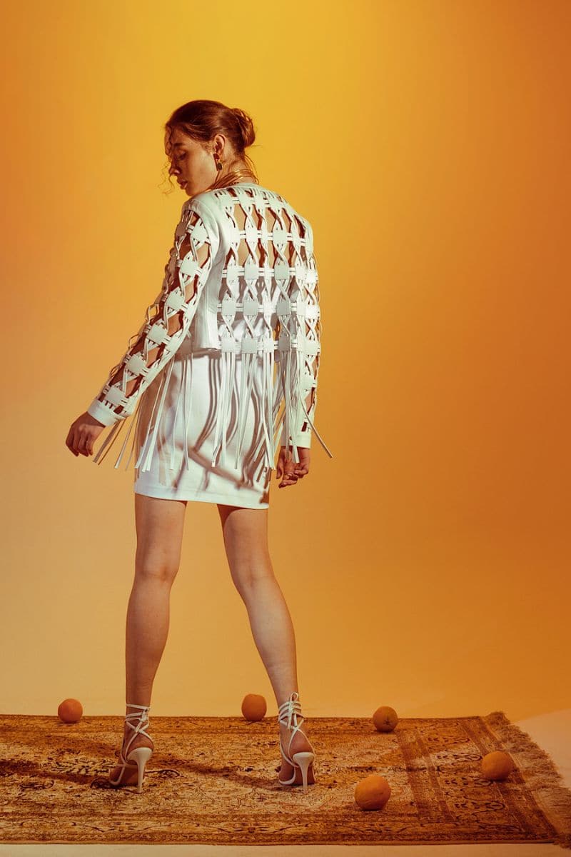 WHITE HEATHER LEATHER JACKET | Double A | CULT MIA