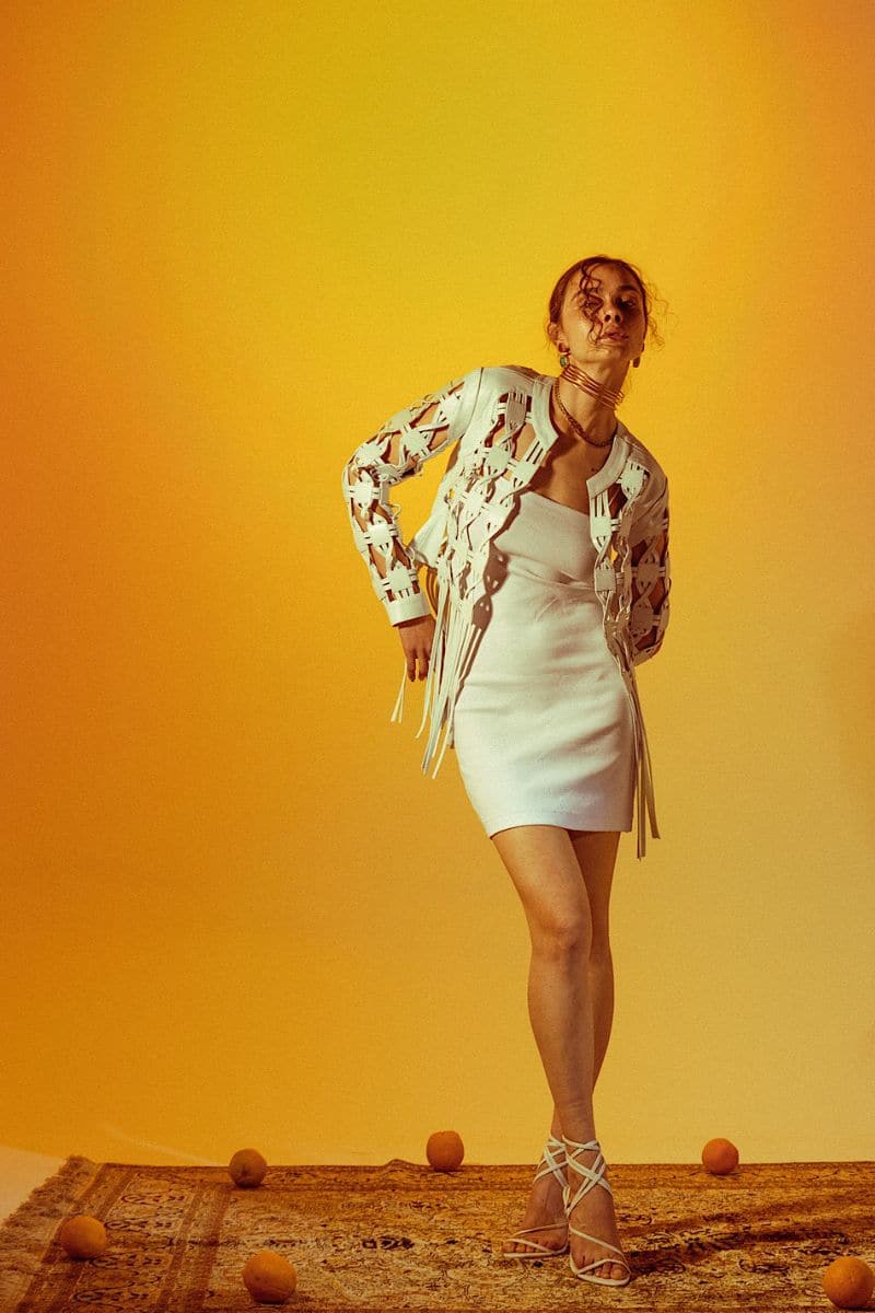 WHITE HEATHER LEATHER JACKET | Double A | CULT MIA