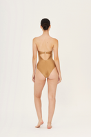 Aguaclara Dune One-Piece Swimsuit with a stylish design, featuring a sleek fit and vibrant pattern, ideal for beach or pool wear.