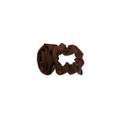 TUSCAN ROSE silk scrunchies from Not Just Pajama, soft hair accessories with a luxurious silk finish, shown in rose color.