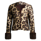 Scarlett Gasque Anastasia leopard print top shown from the front, featuring a stylish design in a bold animal pattern.