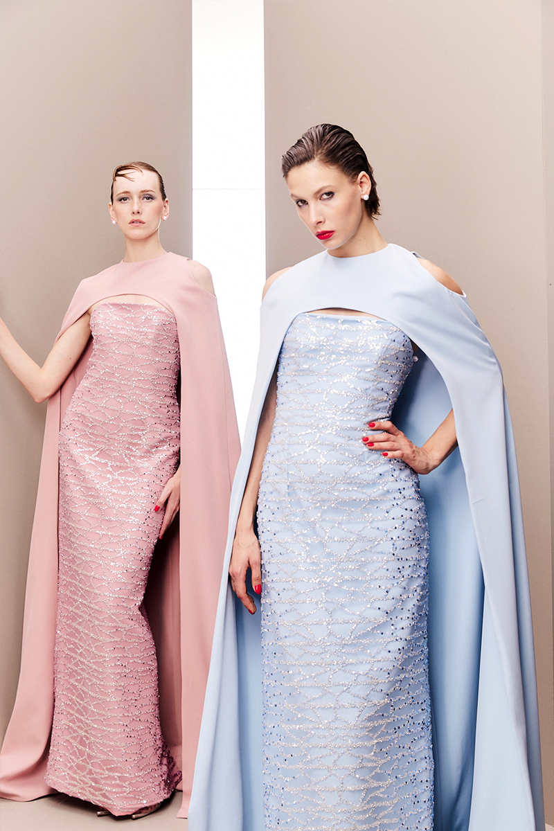 BABY BLUE CAPE GOWN - CULT MIA