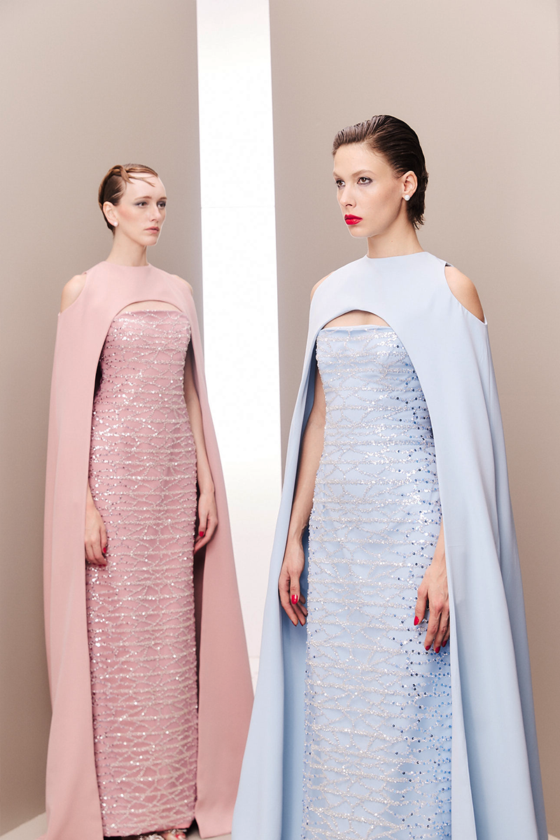 BABY BLUE CAPE GOWN - CULT MIA