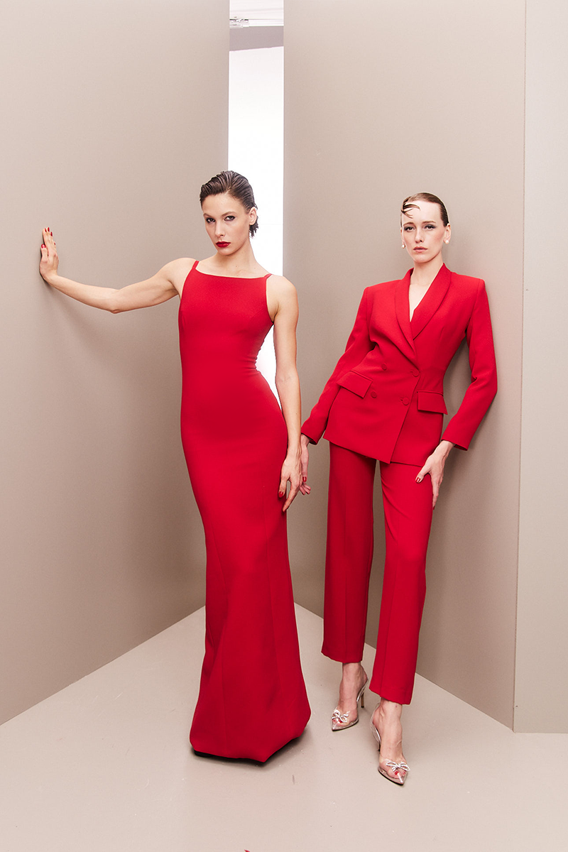 RED BOATNECK MAXI DRESS - CULT MIA