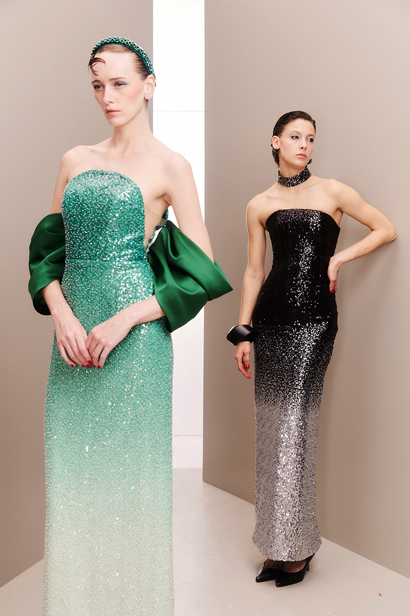 SPARKLING OMBRE TUBE GOWN - CULT MIA