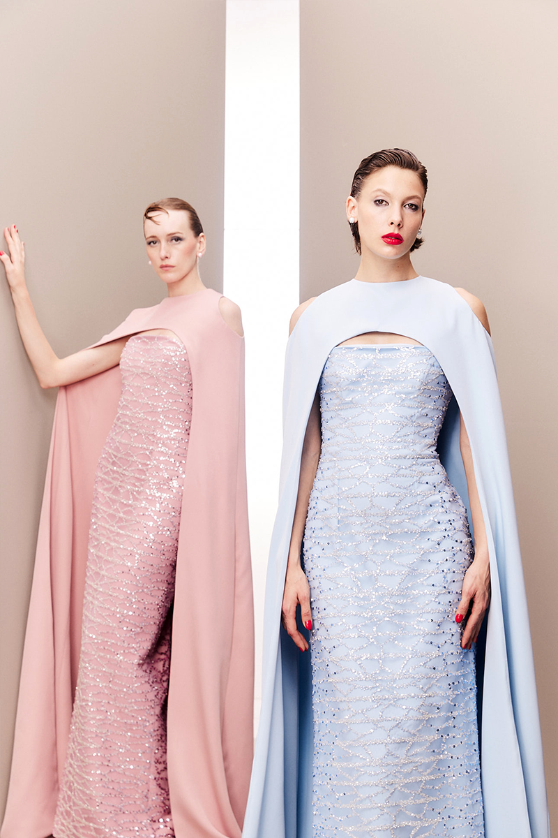BABY BLUE CAPE GOWN - CULT MIA