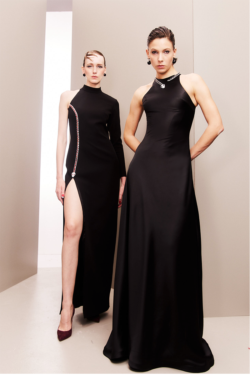 SERPENTE CHARM ONE-SHOULDERED DRESS - CULT MIA