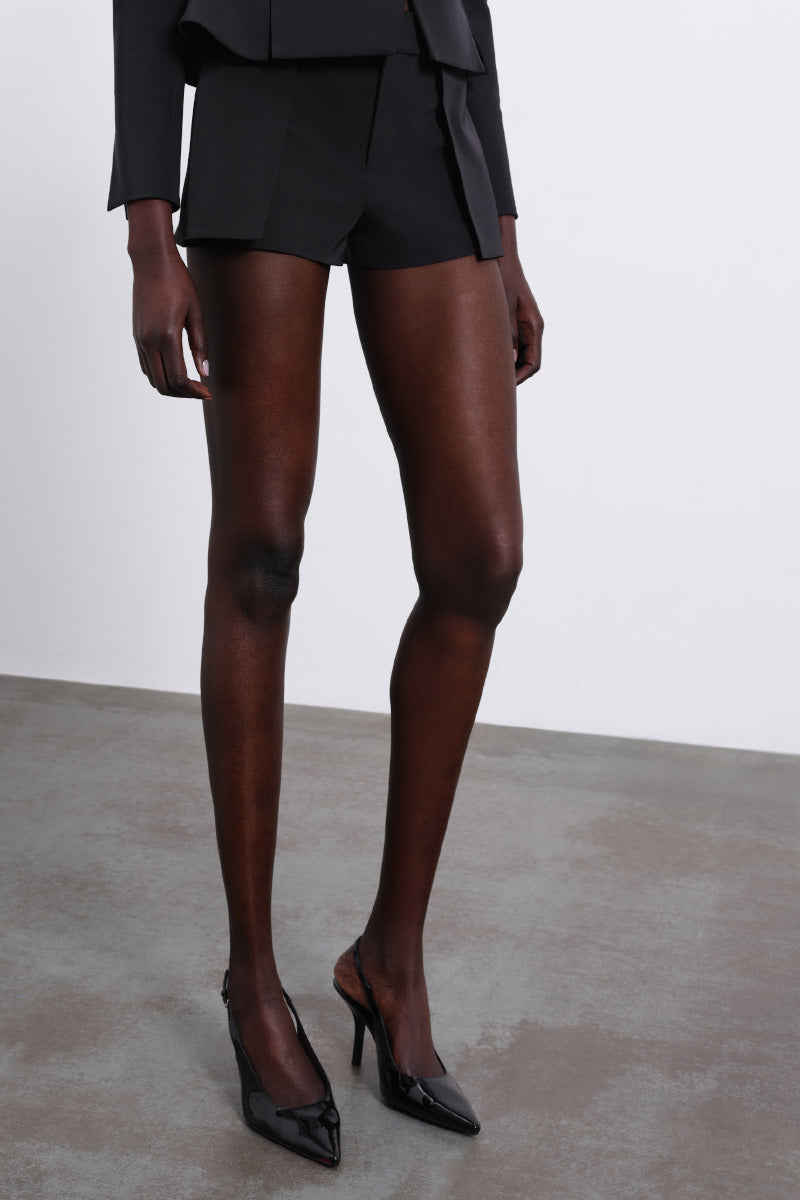 ELEN DOUBLE LAYER SHORTS IN BLACK