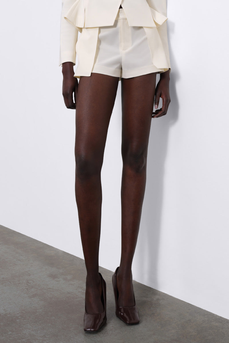 ELEN DOUBLE LAYER SHORTS IN WHITE