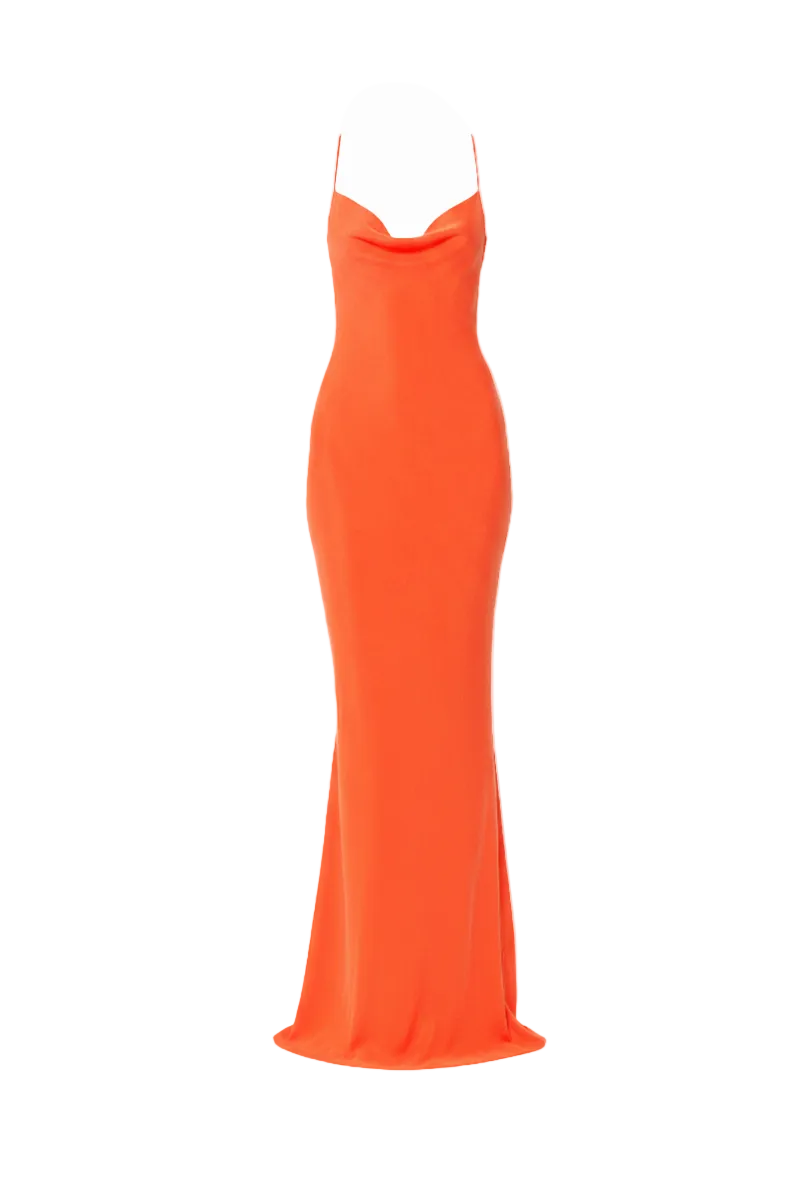 ORANGE SEQUIN SLIT MAXI DRESS | CULT MIA | Sudi Etuz ORANGE SEQUIN SLIT MAXI DRESS | CULT MIA | Sudi Etuz