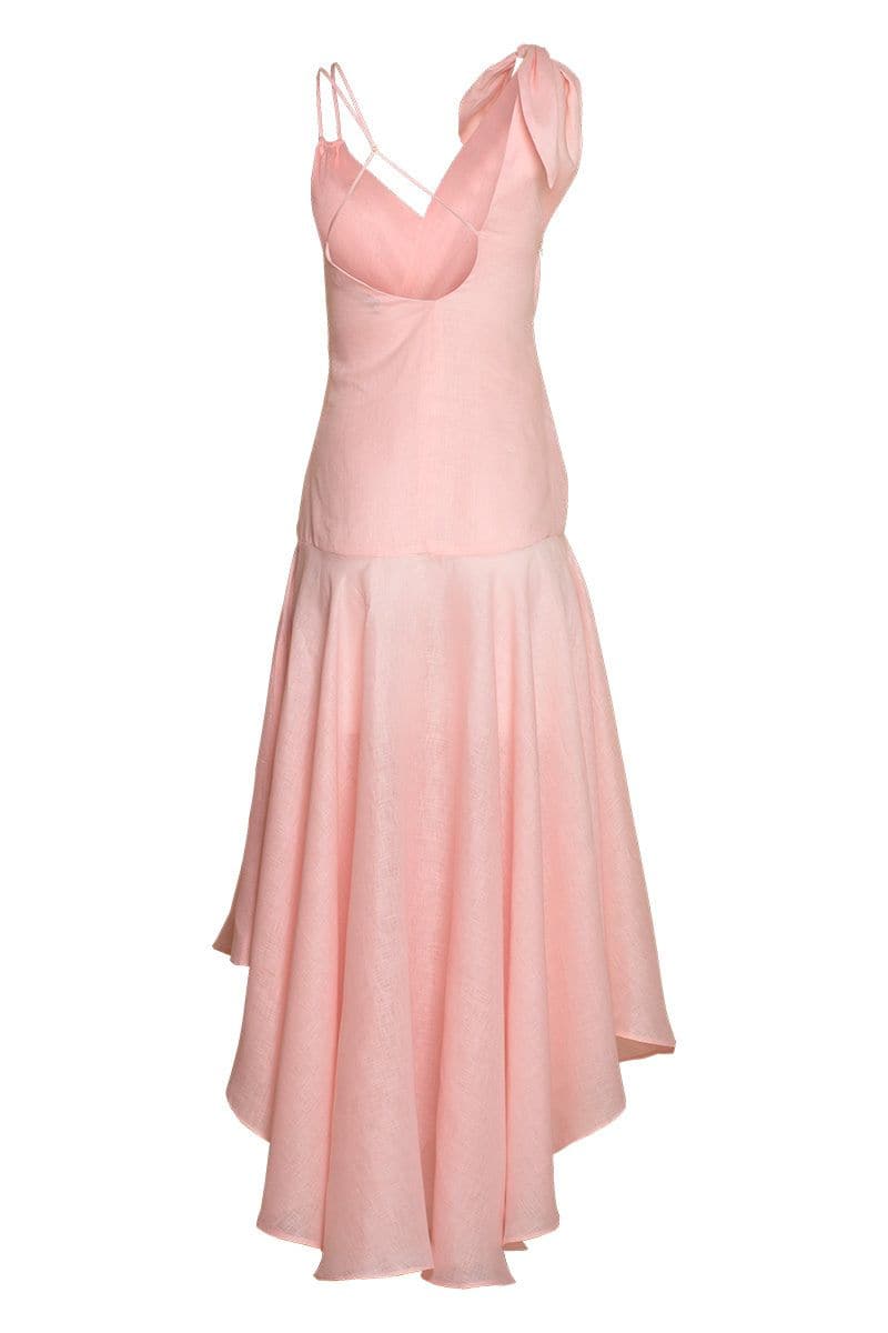 MAREA DRAPED PINK MIDI DRESS | Estefania | CULT MIA