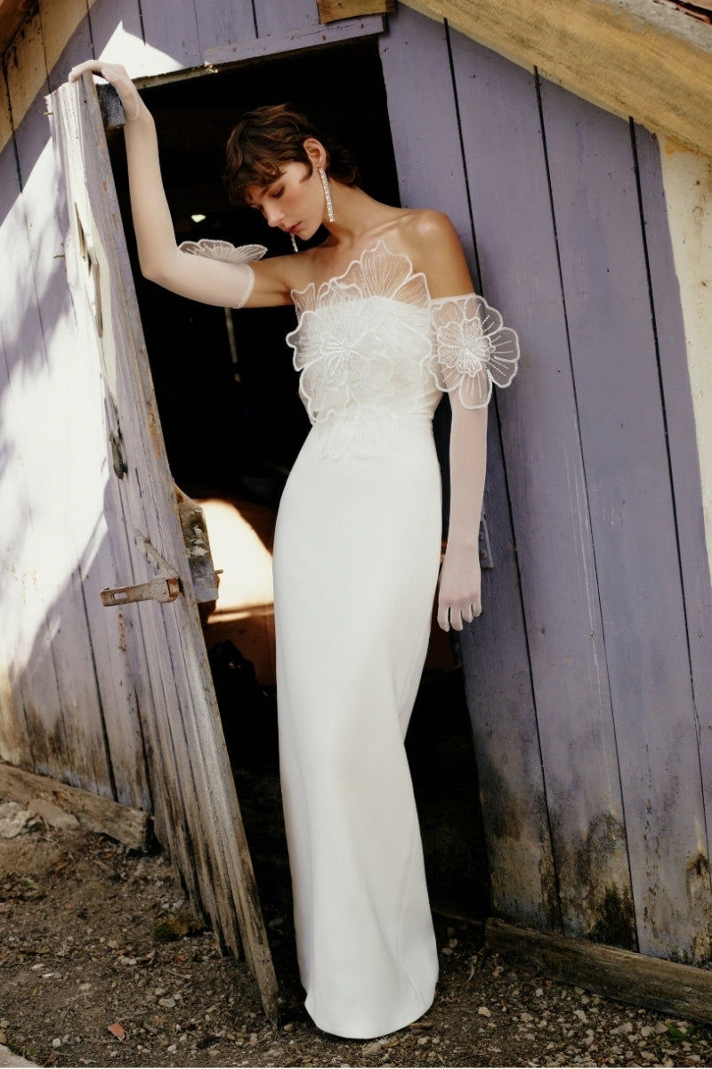 fitted lace wedding dress EZRA DRESS | CULT MIA fitted lace wedding dress EZRA DRESS | CULT MIA