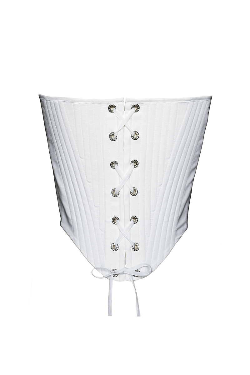 BAROQUE CORSET IN BLANC - CULT MIA