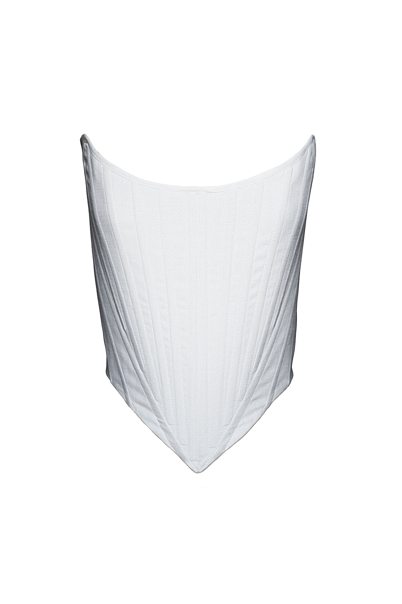 BAROQUE CORSET IN BLANC - CULT MIA