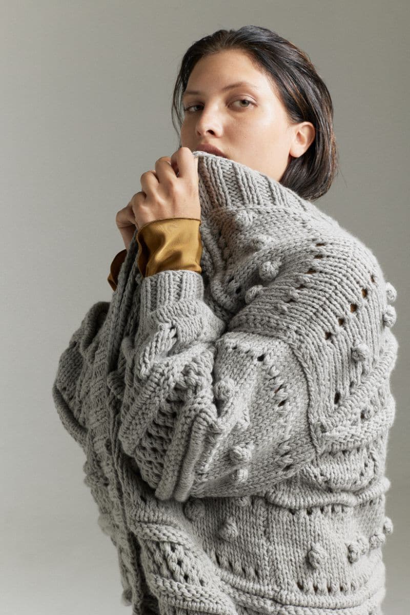 BRIGITTE'S LONGER SISTER OVERSIZED CARDIGAN | First Born Knits | CULT MIA