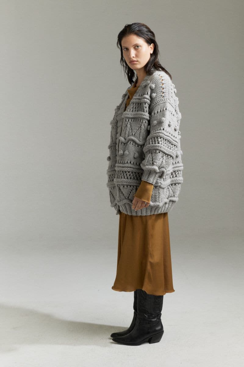 BRIGITTE'S LONGER SISTER OVERSIZED CARDIGAN | First Born Knits | CULT MIA