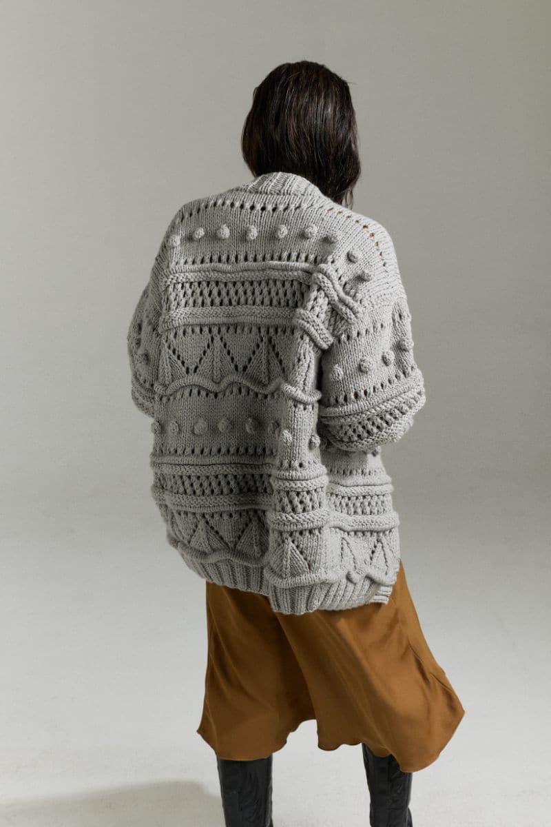 BRIGITTE'S LONGER SISTER OVERSIZED CARDIGAN | First Born Knits | CULT MIA