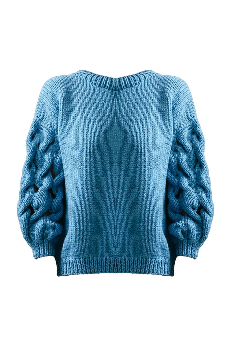 ISABEL CREW NECK SWEATER | First Born Knits | CULT MIA