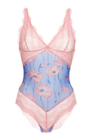 Luciela Poppy floral lace bodysuit, elegant underwear with delicate lace details and a fitted silhouette.