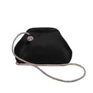 Black mini money pouch clutch by Folklore The Label with compact design and zipper closure, perfect for small essentials.
