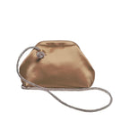 Gold mini money pouch clutch by Folklore The Label, featuring a compact design with a sleek gold finish.