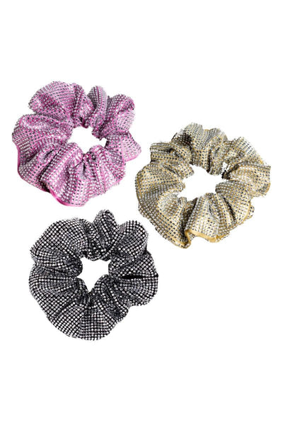 PINK GOLD AND BLACK DIAMOND SCRUNCHIE SET | CULT MIA | FOLKLORE