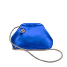 Royal blue mini money pouch clutch by Folklore the Label, compact accessory with a sleek design and secure closure.